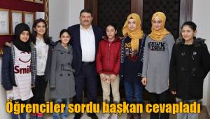Öğrenciler sordu başkan cevapladı