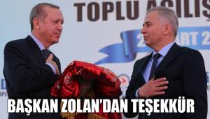 BAŞKAN ZOLAN’DAN TEŞEKKÜR