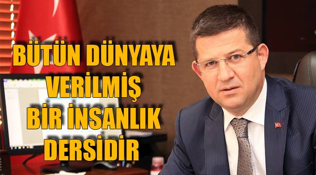 BÜTÜN DÜNYAYA VERİLMİŞ BİR İNSANLIK DERSİDİR