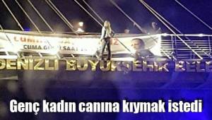 Genç kadın canına kıymak istedi