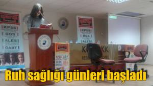 Ruh sağlığı günleri başladı