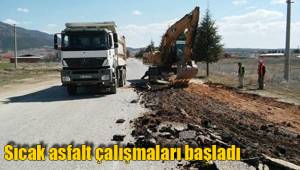 Sıcak asfalt çalışmaları başladı