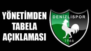 YÖNETİMDEN TABELA AÇIKLAMASI