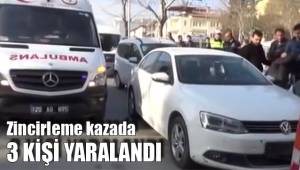 Zincirleme kazada 3 kişi yaralandı