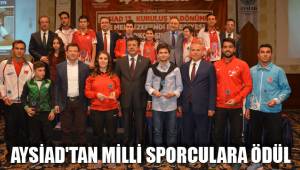 AYSİAD'TAN MİLLİ SPORCULARA ÖDÜL