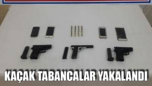 KAÇAK TABANCALAR YAKALANDI