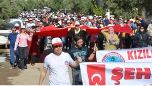 Kızılcabölük’ten Denizli’ye yürüdüler