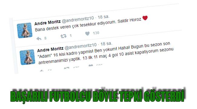 MORİTZ’DEN KADRO TEPKİSİ