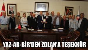 YAZ-AR-BİR'DEN ZOLAN’A TEŞEKKÜR