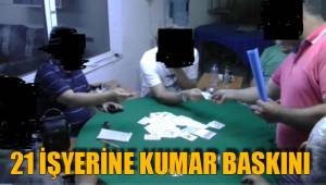 21 İŞYERİNE KUMAR BASKINI