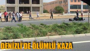 MOTOSİKLETİYLE KAMYONA ÇARPTI