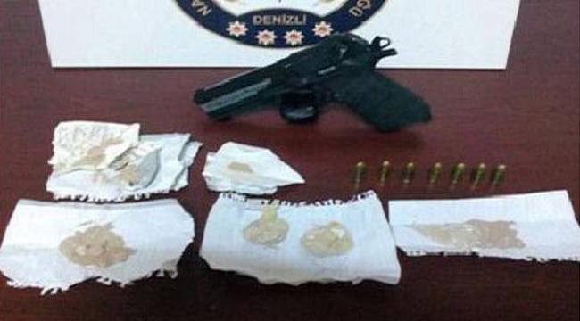 1 kilo esrar yakalandı