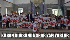 KURAN KURSUNDA SPOR YAPIYORLAR