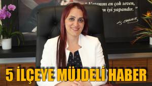 5 İLÇEYE MÜJDELİ HABER