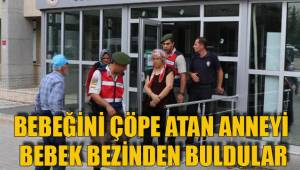 BEBEĞİNİ ÇÖPE ATAN ANNEYİ BEBEK BEZİNDEN BULDULAR