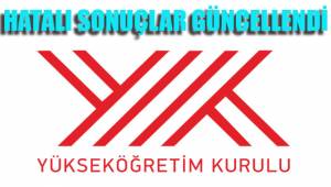 HATALI SONUÇLAR GÜNCELLENDİ