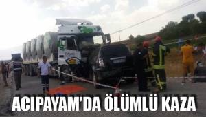Otomobil ile tanker çarpıştı