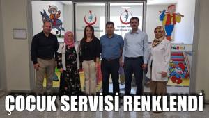 Çocuk servisi renklendi