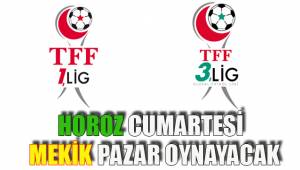 HOROZ CUMARTESİ MEKİK PAZAR OYNAYACAK