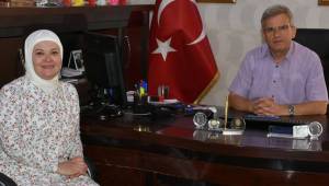 İLÇE SEÇİM KURULU MÜDÜRESİNDEN BAŞKAN ŞEVKAN'A ZİYARET
