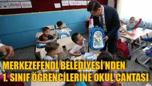 MERKEZEFENDİ BELEDİYESİ’NDEN 1. SINIF ÖĞRENCİLERİNE OKUL ÇANTASI
