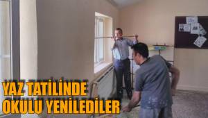 YAZ TATİLİNDE OKULU YENİLEDİLER