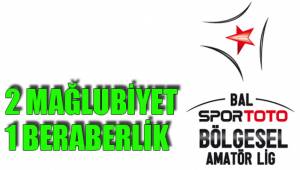 2 MAĞLUBİYET 1 BERABERLİK