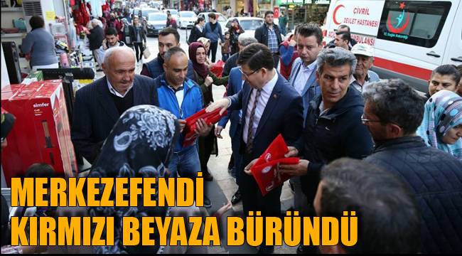 MERKEZEFENDİ KIRMIZI BEYAZA BÜRÜNDÜ