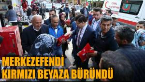 MERKEZEFENDİ KIRMIZI BEYAZA BÜRÜNDÜ