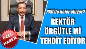 REKTÖRDEN ÖRGÜT TEHDİDİ