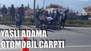 YAŞLI ADAMA OTOMOBİL ÇARPTI