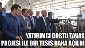 YATIRIMCI DOSTU TAVAS PROJESİ İLE BİR TESİS DAHA AÇILDI