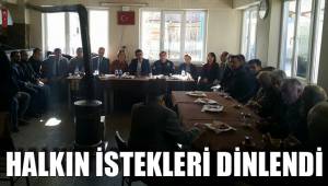 HALKIN İSTEKLERİ DİNLENDİ