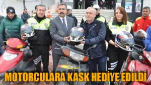MOTORCULARA KASK HEDİYE EDİLDİ