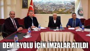 DEMİRYOLU İÇİN İMZALAR ATILDI