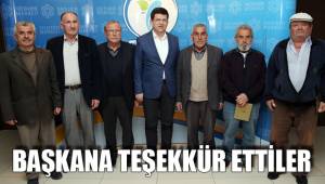 BAŞKANA TEŞEKKÜR ETTİLER