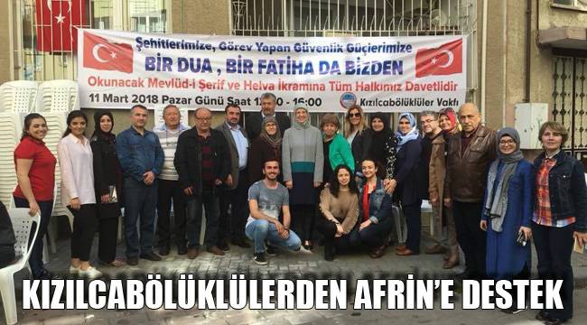KIZILCABÖLÜKLÜLER VAKFI’NDAN AFRİN’E DESTEK