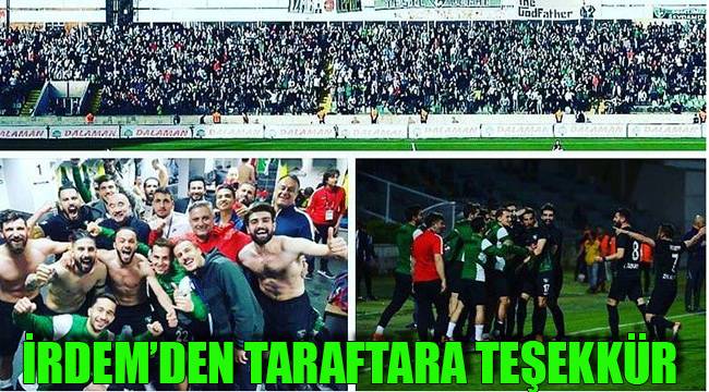 İRDEM’DEN TARAFTARA TEŞEKKÜR