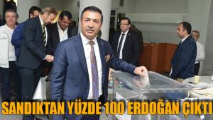 SANDIKTAN YÜZDE 100 ERDOĞAN ÇIKTI