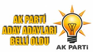 AK PARTİ ADAY ADAYLARI BELLİ OLDU