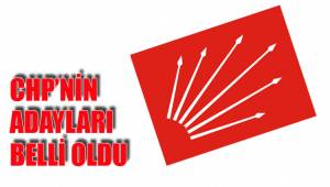 CHP’NİN ADAYLARI BELLİ OLDU