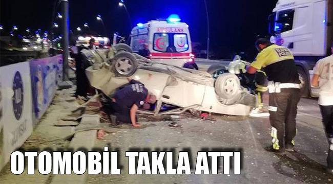 OTOMOBİL TAKLA ATTI