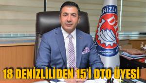 18 DENİZLİLİDEN 15’İ DTO ÜYESİ