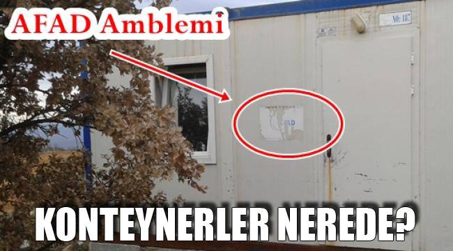 KONTEYNERLER NEREDE?