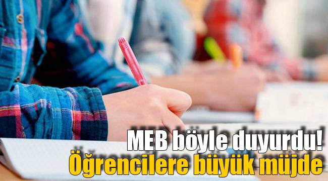 MEB böyle duyurdu!