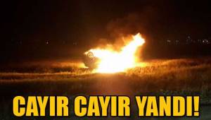 TAKLA ATAN ARAÇ ALEV ALDI