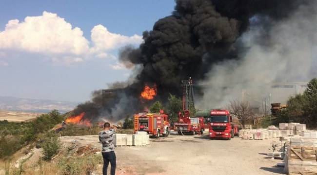 Denizli'de Korkutan Yangın