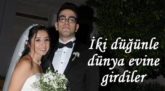 İki düğünle dünya evine girdiler