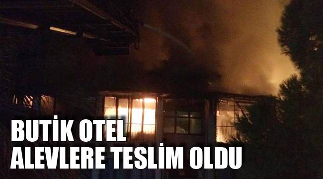 Butik otelde çıkan yangın korkuttu