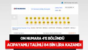 10 Numara Acıpayamlı talihliye çıktı
